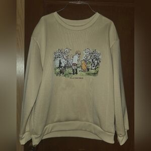 Beige Graphic Sweatshirt